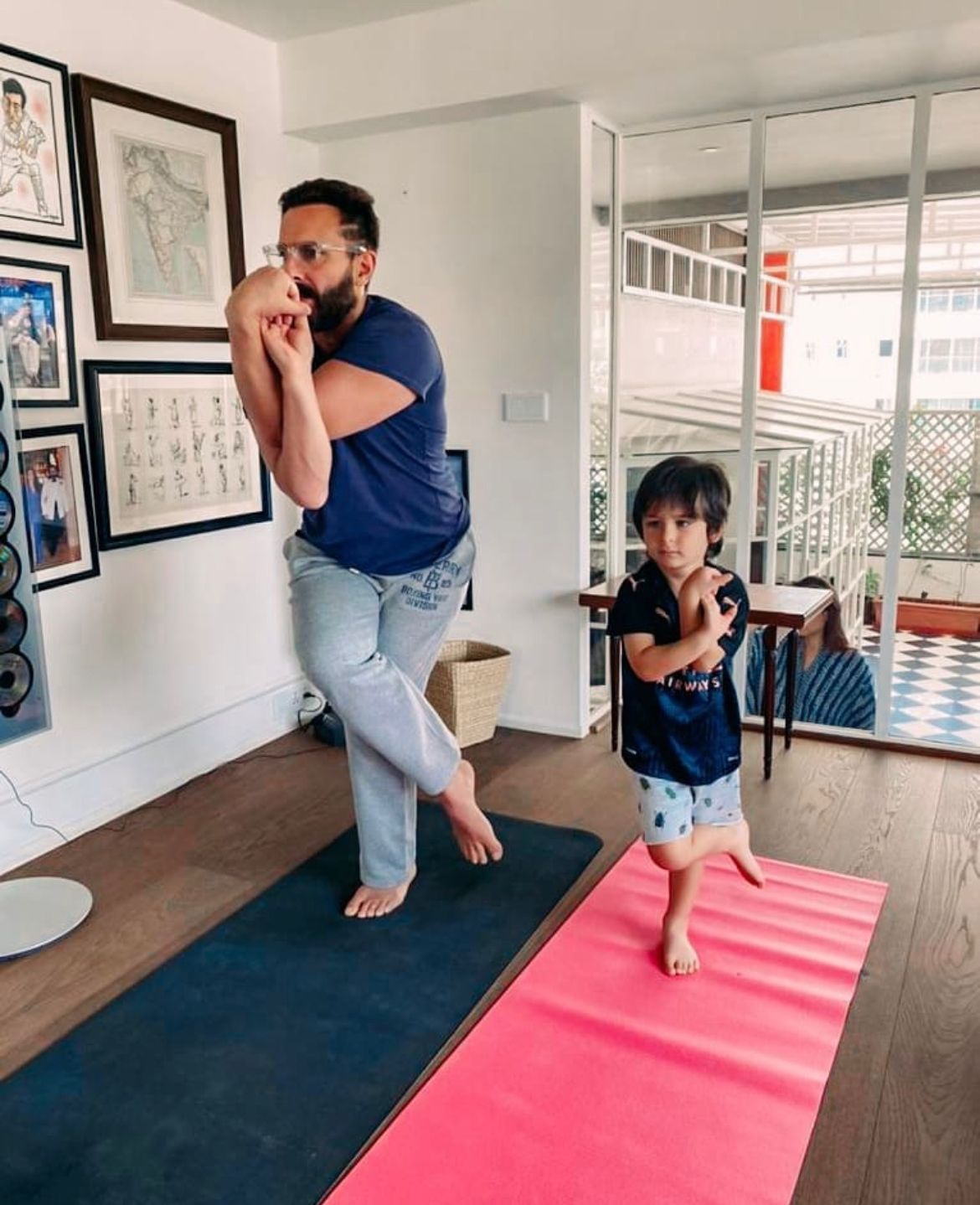 Saif Ali Khan with Taimur